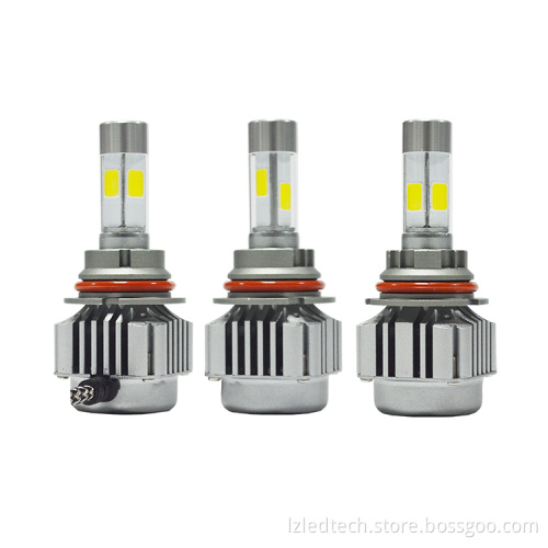9007 HB5 LED Headlight Conversion Kit 4 Side COB Dual Beam High Low Kit 72W 8,000LM Super White 6000K Fog Light Led